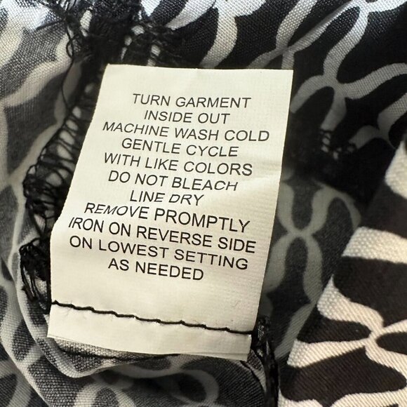 NY Collection Womens XL High Rise Printed Slim Pull On Pleated Front Pants NWT - Picture 12 of 12